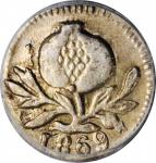 COLOMBIA. 1/4 Decimo, 1869. Popayan Mint. PCGS AU-58 Gold Shield.