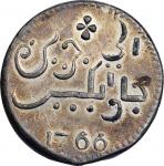 1766年荷属东印度爪哇1卢比银币，重12.60克，UNC，带大量原光，Scholten图录标為罕见