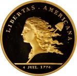 1781 (2004) Libertas Americana Medal. Modern Paris Mint Dies. Gold. #0207/1776. Proof-67 Deep Cameo 