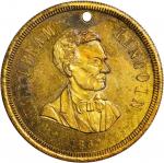 1860 Abraham Lincoln. DeWitt-AL 1860-33. Brass. 31.0 mm. Choice Mint State.