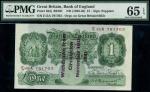Bank of England, K.O. Peppiatt, Guernsey Overprints, ｣1, ND (1941), serial number E15A 781703, green