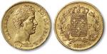 1830年法国40法郎金币一枚，重：12.8g，近未使用至完全未使用