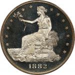 1882 Trade Dollar. Proof-65 Deep Cameo (PCGS).