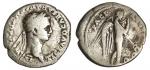 Roman Imperial. Claudius (41-54). AR Denarius, struck 44-45. Lugdunum. Laureate head right, rev. Pax
