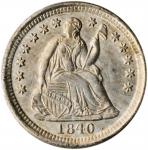 1840-O Liberty Seated Half Dime. Drapery. AU Details--Cleaned (PCGS).