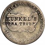 Maryland--Baltimore. KUNKELS / OPERA TROUPE on an 1821 Zacatecas (Mexican War of Independence) silve