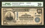 Jamestown, California. $10 1902 Plain Back. Fr. 630. The Jamestown NB. Charter #10362. PMG Very Fine
