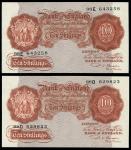 Bank of England, Percival Spencer Beale (1949-1955), 10 shillings (2), ND (1950), serial number sufi