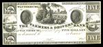 Pennsylvania. Waynesburg. Farmers and Drovers Bank of Waynesburg. $5. Mid 1830s to 50s. (PA-695 G4) 
