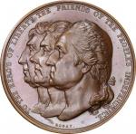 Circa 1838 Cercle Britannique or Heroes of Liberty medal. Original, Plain edge. Musante GW-149, Bake