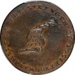 Undated (ca. 1793-1795) Kentucky Token. W-8810. Rarity-5. Copper. LANCASTER Edge. MS-63 BN (PCGS).