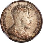 1904年香港爱德华七世贰毫，NGC VF Details，有清洗，#6377778-019. Hong Kong, silver 20 cents, 1904, Edward VII on obve