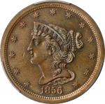 1856 Braided Hair Half Cent. B-1. Rarity-7. Proof-63 BN (PCGS).