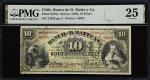 CHILE. Banco de D. Matte y Ca. 10 Pesos, ND (ca. 1888). P-S278a. PMG Very Fine 25. Radar Serial Numb