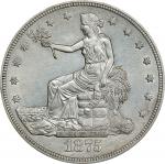1875-S Trade Dollar. Type I/II. AU Details--Cleaned (PCGS).