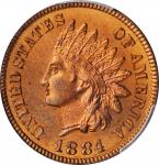1884 Indian Cent. MS-64 RD (PCGS).