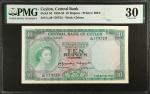 CEYLON. Central Bank of Ceylon. 10 Rupees, 1953-54. P-55. PMG Very Fine 30.