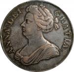 GREAT BRITAIN. Crown, 1706 Year QVINTO. London Mint. Anne. PCGS AU-53.