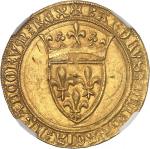 FRANCE / CAPÉTIENS - FRANCE / ROYALCharles VI (1380-1422). Écu d’or à la couronne, 4e émission ND (1