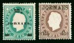  Macao  Stamp  1892 Macau Newspaper stamps plus 30c surcharged on 200r, set of 6, unused, Scott No. 