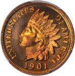 1901 Indian Cent. Proof-66 RD (PCGS). CAC.