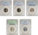 Lot of (5) Proof 1940s and 1950s Jefferson Nickels. (PCGS).