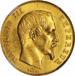 FRANCE. 50 Franc, 1858-A. Paris Mint. NGC MS-63.
