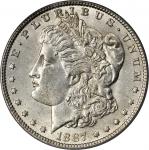 1887 Morgan Silver Dollar. VAM-1A. Top 100 Variety. Donkey Tail. MS-61 (PCGS). CAC.