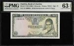 ZAMBIA. Bank of Zambia. 2 Kwacha, ND (1968). P-6. PMG Choice Uncirculated 63 EPQ.