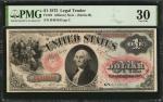 Fr. 22. 1875 $1 Legal Tender Note. PMG Very Fine 30.