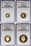 GREAT BRITAIN. Gold Proof Set (4 Pieces), 2008. All NGC PROOF-69 Ultra Cameo.