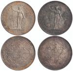 1912年香港“站洋”壹圆银币一枚，1910年香港“站洋”壹圆银币一枚，共二枚，极美品
