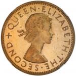 NEW ZEALAND: Elizabeth II, 1952-, penny, 1963, KM-24.2, VIP Proof Record specimen, NGC graded PF64 R