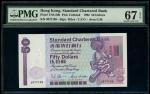 Standard Chartered Bank, $50, 1.1.1992, serial number J077105, (Pick 280d), PMG 67EPQ. The last pref