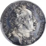 SWEDEN. Karl XII Born-Died Silver Medal, ND (1787). PCGS MS-64 Gold Shield.