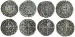Henry VII (1485-1509), Halfgroats (4), Canterbury, King and Archbishop Morton jointly, all type IIIC