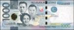 2010-18年代菲律宾中央银行1000比索全同号8 PHILIPPINES. Bangko Sentral ng Pilipinas. 1000 Piso, 2010-18. P-211. Soli