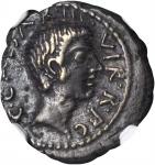 OCTAVIAN. AR Denarius (4.08 gms), Military Mint with Octavian in Gaul or Northern Italy, ca. 41 B.C.