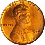 1934 Lincoln Cent. MS-67 RD (PCGS).