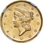 1852 Gold Dollar. MS-64 (NGC).