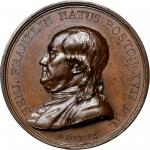 1786 Benj. Franklin Natus Boston medal. Betts-620. Copper. Original dies. Paris Mint. 46.2 mm. 712.0