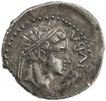 MAURETANIA: Juba II， 25 BC - 23 AD， AR denarius 402。93g41， Muumlller-18， REX IVBA king39s head right