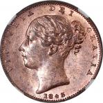 英国铜币3枚一组，包括1843年1/4便士(法新)，日期為亚拉伯1版别，以及1863及1890年1便士，分别评NGC UNC Details顏色有加工，MS63BN及UNC Details有清洗，#6