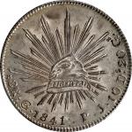 MEXICO. 8 Reales, 1841-Go PJ. Guanajuato Mint. PCGS MS-62.