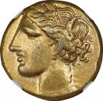 ZEUGITANA. Carthage. EL Stater (7.43 gms), Carthage Mint, ca. 290-270 B.C. NGC Ch EF, Strike: 5/5 Su