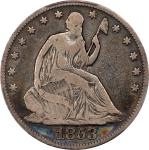 1853-O自由女神坐像半美元 PCGS F 12 1853-O Liberty Seated Half Dollar
