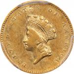 1855-O Gold Dollar. Type II. Winter-1. EF-45 (PCGS).