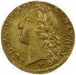 World Coins - Europe. FRANCE: Louis XV, 1715-1774, AV louis dor, Strasbourg, 1755-BB, KM-513.4, Fr-4