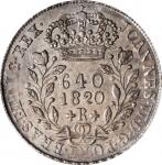 BRAZIL. 640 Reis, 1820-R. Rio Mint. Joao VI. PCGS MS-62 Gold Shield.