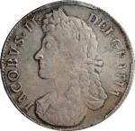 GREAT BRITAIN. Crown, 1688 Year QVARTO. London Mint. James II. PCGS EF-40.